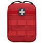 First Aid Pouch Empty Small, Tactical Molle EMT Pouch Compact Medical IFAK Rip Away Untility Bag Pouches - color: RED