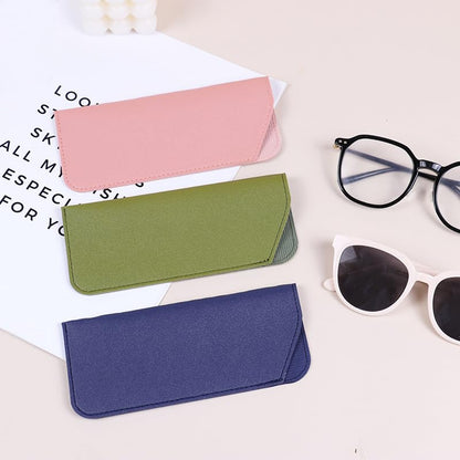 YYaaloa Soft Leather Glasses Sunglasses Cases 7x3 Inch PU Leather Travel Glasses Pouch for Women Men Kids - color: 12 Different Color