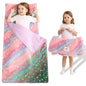 Lasoftan Toddler Nap Mat with Pillow and Blanket, Extra Large Rolled Napping Mats,Slumber Bags for Boys Girls,Kids Sleeping Bag for Daycare, Preschool Travel Camping - color: Glowing Star