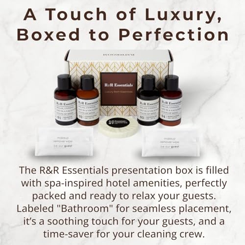 20 Display Ready Boxed Amenity Kits with Premium Hotel Toiletry Essentials - 1.5 oz Shampoo, Conditioner, Shower Gel, Lotion, 1.2 oz Guest Soap & 2 Makeup Remover Wipes - Air bnb & Vacation Rentals - style: 20 Sets (Boxed/Display Ready)