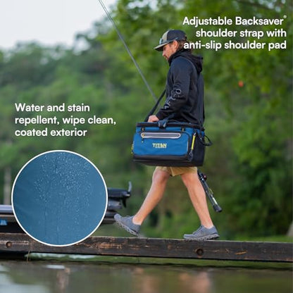 Titan by Arctic Zone Deep Freeze Cooler - Zipperless Hardbody Cooler - Deep Freeze Insulation, HardBody Liner, and SmartShelf - color: Marine Blue, size: 48 Can