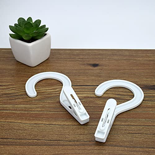 Laundry Hooks Boot Hangers Plastic Clothes Pins Hanger Clips for Bathroom Travel Portable White (12Pcs) - color: White 12pcs