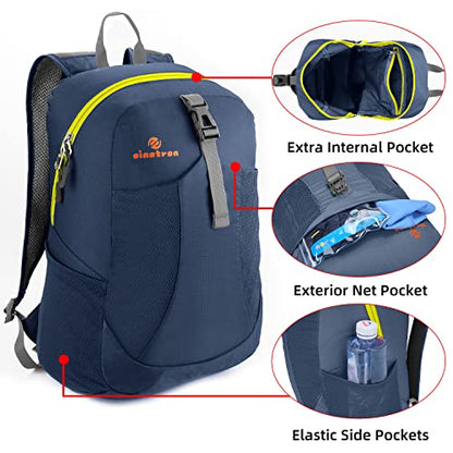sinotron 22L Lightweight Packable Hiking Backpack, Small Hiking Backpack Day Pack for Women Men Travel Camping Vacation - color: Dark Blue