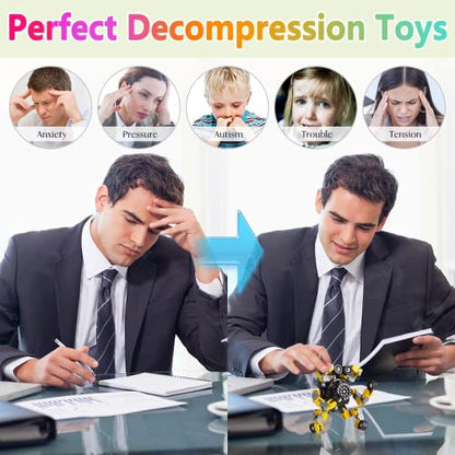 Gokeey 32 Pcs Party Favors for Kids 8-12, Treasure Box Toys for Classroom Prizes, Transformable Fidget Spinners Bulk, Goodie Bag Stuffers for Boys and Girls, Pinata Fillers, Sensory Toys - style: fidget toys 32pc