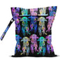 Waterproof Wet Bag for Swimsuit, Travel Beach Wet Dry Bag, Hidden Zipper Reusable Jellyfish Wet Bags, for Travel Beach Wet Swimsuits Toiletries Diapers Dirty Gym Clothes Laundry Bag - color: Jellyfish