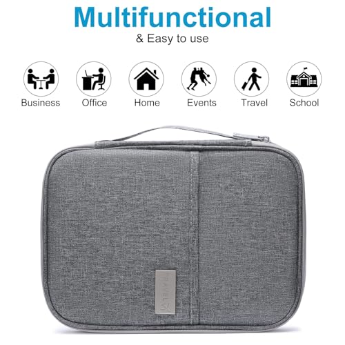 Family Passport Wallet Holder,Waterproof Multi functional Travel Document Organizer for Men Women Travel Wallet - color: Light Gray
