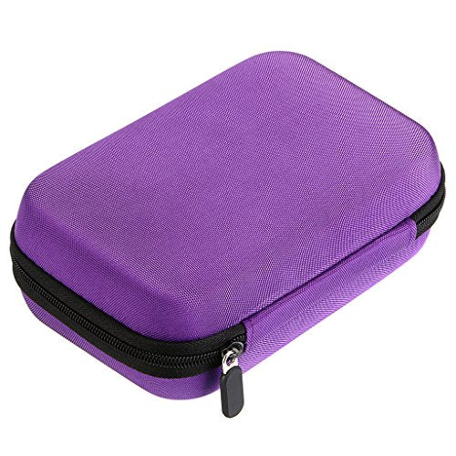 Hipiwe Hard Shell Essential Oil Carrying Case Holds 12 Bottles (Can hold 5ml, 10ml, &10ml Rollers) Travel Size Essential Oils Bag Organizer Perfect for Essential Oils Bottle (Purple) - color: Purple