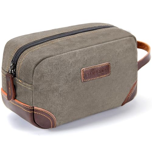 emissary Mens Travel Toiletry Bag, Dopp Kit for Men, Travel Bathroom Shaving Kit Bag for Men,Kit Small Bag for Travel (Light Gray) - color: Light Gray
