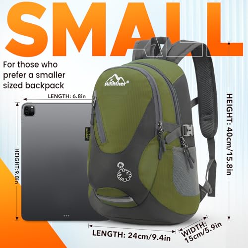 sunhiker Small Hiking Backpack Women Men 20L Lightweight Travel Backpack Daypack Casual Backpack For Cycling Outdoor Camping - color: Navy Green
