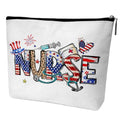 Nurse Graduation Gifts for Women, Nurse Medical Makeup Bag Appreciation Birthday Gifts for Nurses, 250th Anniversary 4th of July Cosmetic Pouch Bags with Zipper - B02 - style: American Flag