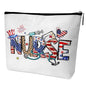 Nurse Graduation Gifts for Women, Nurse Medical Makeup Bag Appreciation Birthday Gifts for Nurses, 250th Anniversary 4th of July Cosmetic Pouch Bags with Zipper - B02 - style: American Flag