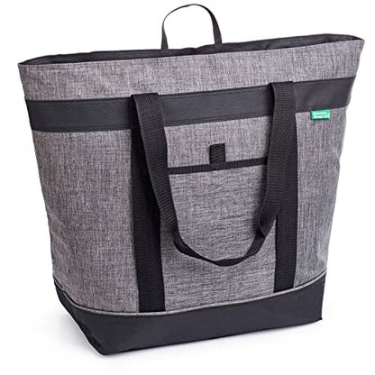 Jumbo Insulated Cooler Bag (Charcoal) with HD Thermal Insulation - Premium, Collapsible Soft Cooler Makes a Perfect Insulated Grocery Bag, Food Delivery Bag, Travel Bag, Beach or Picnic Bags - color: Charcoal