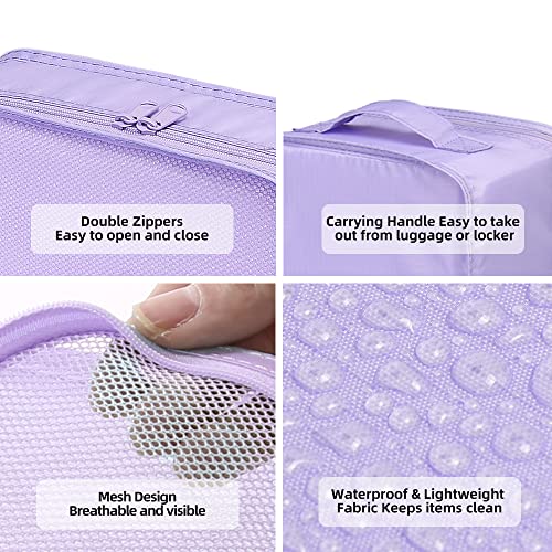 JJ POWER Travel Packing Cubes, Luggage Organizers with Shoe Bag - color: Purple