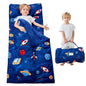 Lasoftan Toddler Nap Mat with Pillow and Blanket, Extra Large Rolled Napping Mats,Slumber Bags for Boys Girls,Kids Sleeping Bag for Daycare, Preschool Travel Camping - color: Universe