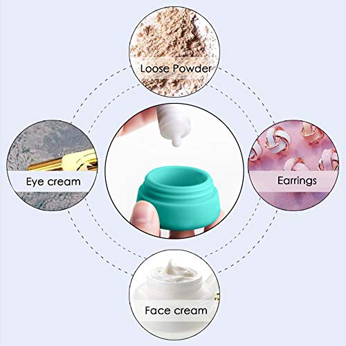 Cosywell Travel Containers Sets Silicone & PP Cream Jars for Toiletries Empty Lotion Leak-proof & TSA Approved Bottles Accessories with Hard Sealed Lids for Cosmetic Makeup Face Cream (9 Jars) - style: A-9 Jars Plastic-6 & Silicone-3