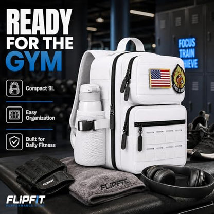 9L Mini Tactical Backpack for Men Women,Small Military Tactical Backpack for Gym,Hiking,Camping,Cycling (White) - color: Upgrade White