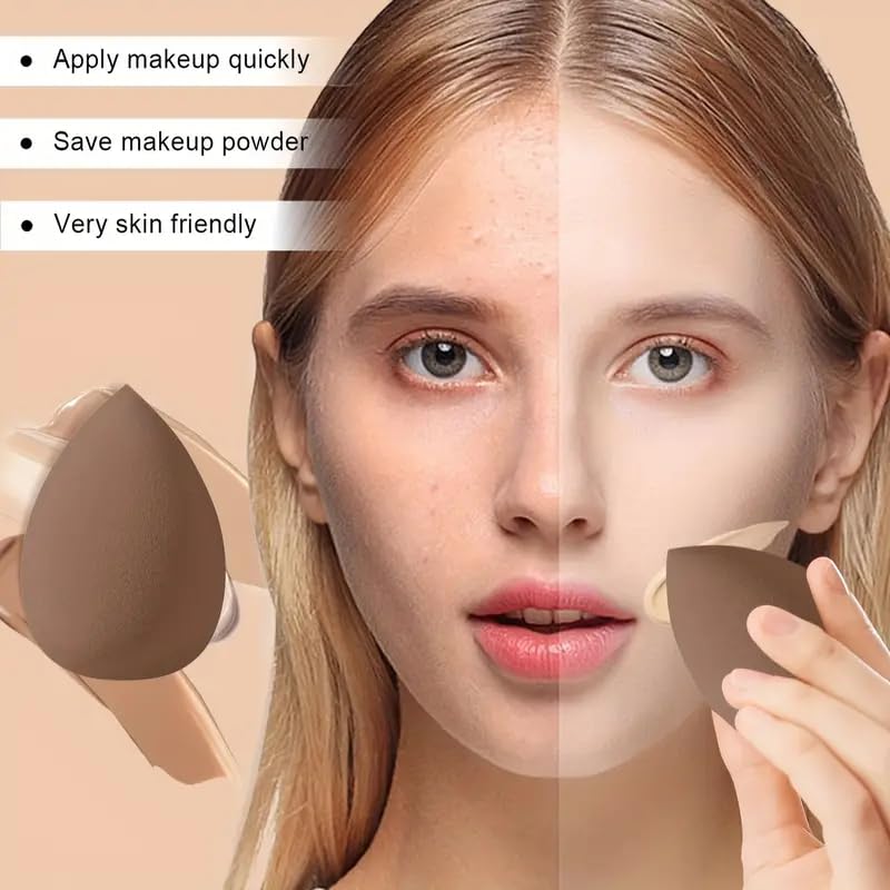 HGHDBT 44Pcs Brown Makeup Brushes Set Professional Makeup Kit Multi-functional Makeup Tool Set with Facial Makeup Accessories, Foundation Makeup Brush Kit Eye and Face Make up Brushes & Tools - color: Brown 30K