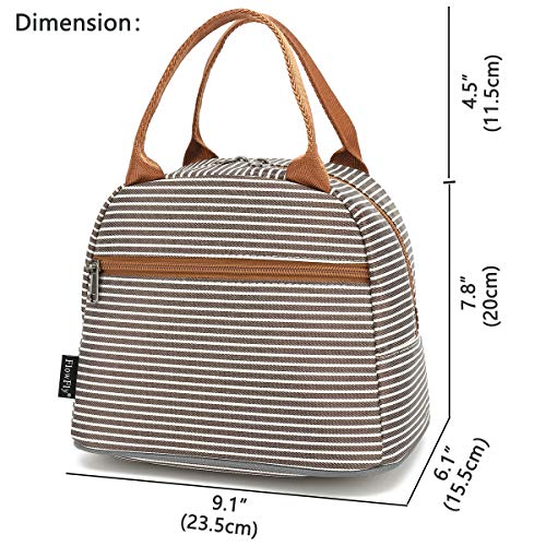FlowFly Insulated Lunch Cooler Bag - Tote Bag Organizer for Women/Men, Coffee - color: Coffee