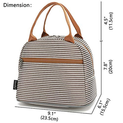 FlowFly Insulated Lunch Cooler Bag - Tote Bag Organizer for Women/Men, Coffee - color: Coffee