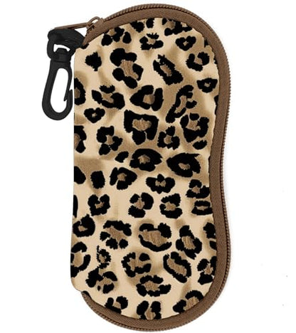 Sunglasses Case Soft Glasses Cases for Women Pouch Eyeglass Bag Eye Glass Kids Girls Sun Glasses Cute Kawaii - color: Leopard
