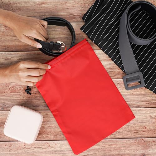 PALTERWEAR Drawstring Bag with Toggle - Nylon Cinch and Ditty Pouch Six-Pack (Red, 9 x 12 Inch, Set of 6) - color: Red, size: 9 x 12 Inch