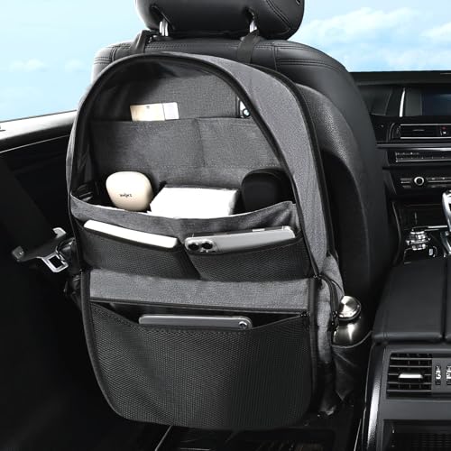 Coverado Backseat Car Organizer, Heavy-Duty Durable Dual-Way Use Car Back Seat Organizer Waterproof with Reinforced Pockets, Zipper Closure Design, Protect Valuables from Spills, Keeps Car Tidy - size: 1 Pack-New