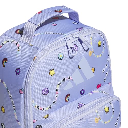 adidas Kids Santiago Lunch Bag – Insulated Cooler Lunchbox for Girls & Boys, 8L - color: Ditsy Floral Crystal Sky/White/4