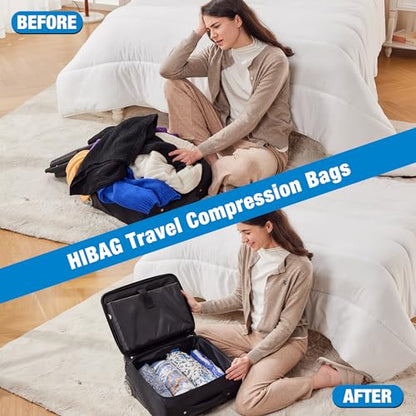 HIBAG Vacuum Storage Bags, 30-Pack Space Saver Vacuum Storage Bags, Vacuum Seal Bags for Clothing, Clothes, Comforters and Blankets (30C) - size: 30-COMBO