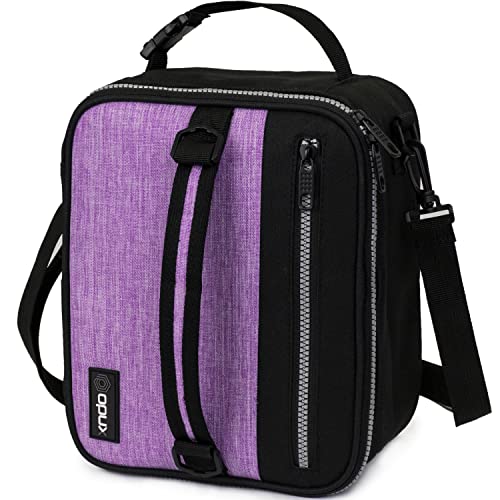 opux Insulated Lunch Box for Men Women Adult, Compact Lunch Bag for Kids Boy Girl Teen, Soft Lunch Cooler Bag for Work School, Leakproof Lunchbox Lunch Pail with Clip-on Buckle, Heather Purple - color: Heather Purple