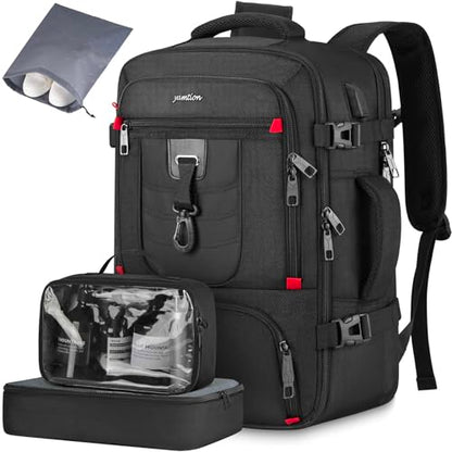 YAMTION Carry On Backpack for Men,Travel Backpack with 3 Packing Cubes for Women,Laptop Backpack Airline Approved Weekender Bag Mochila Viaje para Hombres - size: L-4 packs