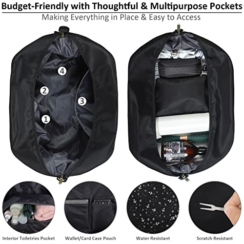 Large Duffle Bag for Travel Waterproof 21 Inch, Vankor Gym Duffel Bag for Women Men Durable Carry on Weekender Overnight Sports Luggage Weekend Beach Yoga Workout Hospital Mommy Diaper Bag Black