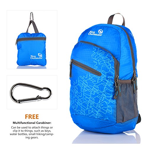 Outlander Packable Handy Lightweight Travel Hiking Backpack Daypack-Light Blue-L - color: Light Blue, size: 33L