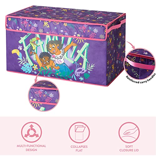 Idea Nuova Disney Encanto Collapsible Children’s Toy Storage Trunk, Durable with Lid - color: Encanto