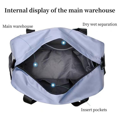 New Sports Tote Gym Travel Luggage Shopping Delivery Weekend Camping Overnight Bag(ice blue) - color: ice blue