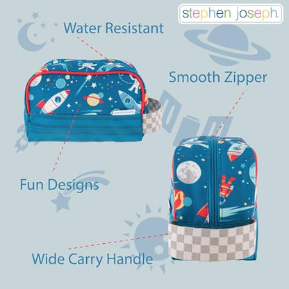 Stephen Joseph, Kids Toiletry Bag, Boys and Girls Toiletry Kit, Travel Bag - color: Blue Shark