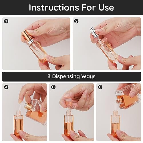 Segbeauty Travel Perfume Atomizer Refillable, 10 Packs Empty Perfume Spray Bottles, 10ML Mini Pocket Cologne Sprayer Fine Mist Atomizer Cosmetic Sample Bottle for Outgoing Party Work - color: Orange, style: Mini Bottle Set