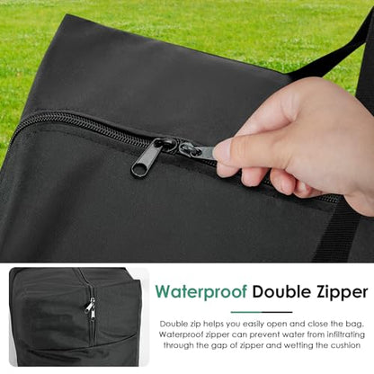 Folding Chair Storage Bag, Waterproof Large Carry Bag for 4 Packs Plastic, Resin, and Wood Folding Chairs - 39" L x 12" W x 20" H - size: 4PCS Folding Chair Bag