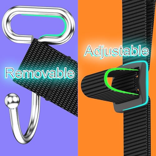 Car Headrest Hooks for Purse and Bags, 4 Pack | Adjustable Back Seat Hanger, Metal Heavy Duty, 100 lbs Capacity, Purse Holder - style: D4