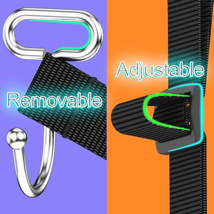 Car Headrest Hooks for Purse and Bags, 4 Pack | Adjustable Back Seat Hanger, Metal Heavy Duty, 100 lbs Capacity, Purse Holder - style: D4