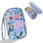 Electronics Organizer Travel Case, Cable Organizer Travel Essentials Tech Pouch,Suitable for Charger, Cable, Phone，Flash Drive,White Flower - color: White Flower