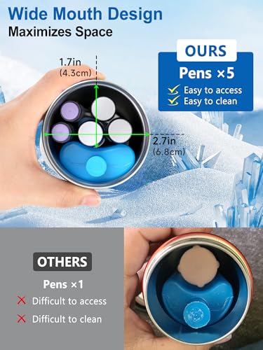 YOUSHARES Insulin Cooler Travel Case - 48H Non-Electric Cooling Bottle with TSA Approved Ice Pack, Diabetic Medication Pen Vials Refrigerator, Medical Carry Case Portable for GLP-1 Pens - color: Green