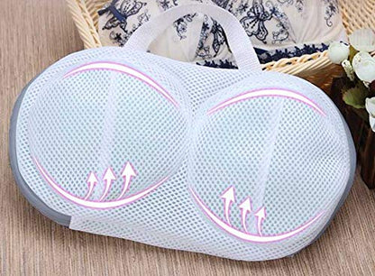 Small Bra Mesh Wash Bags for Laundry Wire-free Brassiere Washing Machine Protector Underwear Travel Thicken Organizer Bag - color: Wirefree Small