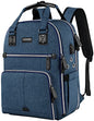 SINVICKO Crochet Bag, Knitting Bag Backpack and Totes Organizer with USB Charging Port, Large Yarn Storage Tote Bag - color: Blue