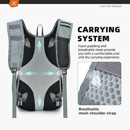 SKYSPER Small Hiking Backpack - 15L Travel Daypack Lightweight Bag Water Resistant Hiking Backpacks for Women Men - color: Lantc15-darkgray, size: Small