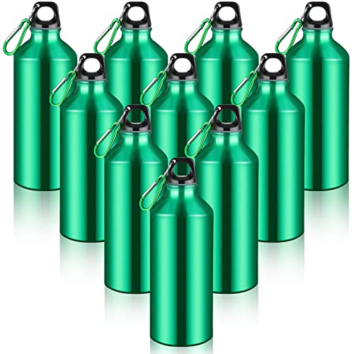 CHENGU Aluminum Water Bottle 20 oz Reusable Bottles Lightweight Leak Proof Aluminum Sports Travel Bottles with Twist Cap Buckle for Gym, Hiking, Cycling, Camping, Fishing - color: Green