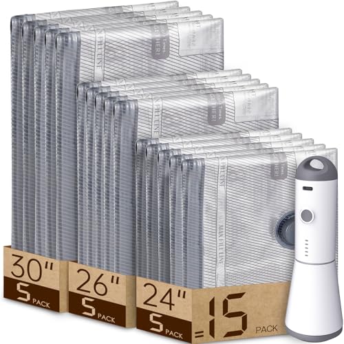 Vacbird Vacuum Bags for Travel with Rechargeable air Pump, Carry-on Size Compression Packing Bags for Luggage and Suitcase, Space Saver for Clothes and Clothing 15 Combo Travel Size - size: 15 Combo Travel Size