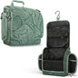 VENTURE 4TH Hanging Travel Toiletry Bag for Women & Men – Large Toiletry Organizer with 17 Compartments, Removable TSA Pouch, Travel Wash Bag for Toiletries, Makeup & Shaving Kit (Green Leaves) - color: Green Leaves