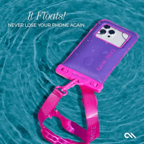 Case-Mate IP68 Waterproof Phone Pouch - Floating Waterproof Phone Case w/Crossbody Lanyard - Beach Cruise Ship Travel Essentials - Compatible with All Devices - Touchscreen Friendly - Purple Paradise - color: Purple Paradise