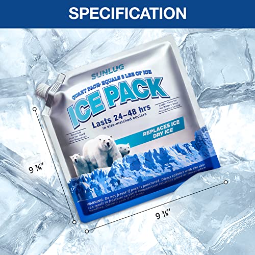 Cooler Ice Packs Reusable Ice Packs for Coolers Long Lasting Freezer Packs for Cooler Bag, Lunch Bags, Cooler Backpacks - color: 5 Pack - All Purpose Ice Packs