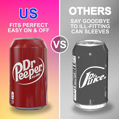 BeerSkin Skywin Silicone Can Covers that Look Like Soda - 10 Pack 12 oz (355ml), Reusable & Durable Soda Can Cover, Fun Kozies for Cans for Camping, Parties, Outdoor, Beach Accessories (Maroon) - size: Maroon